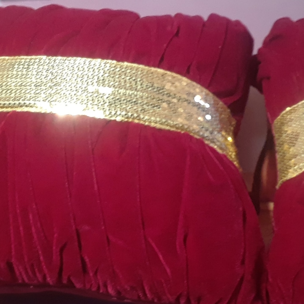 2, 15 X 15 Velvet Deep Red, Decorate Bed Pillows